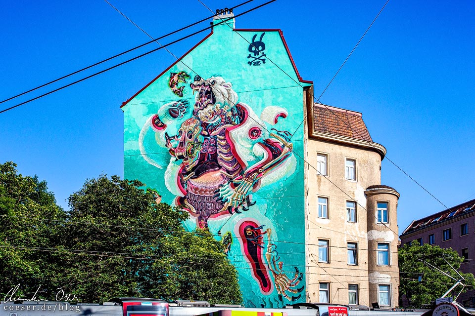 Mural von Nychos in Wien