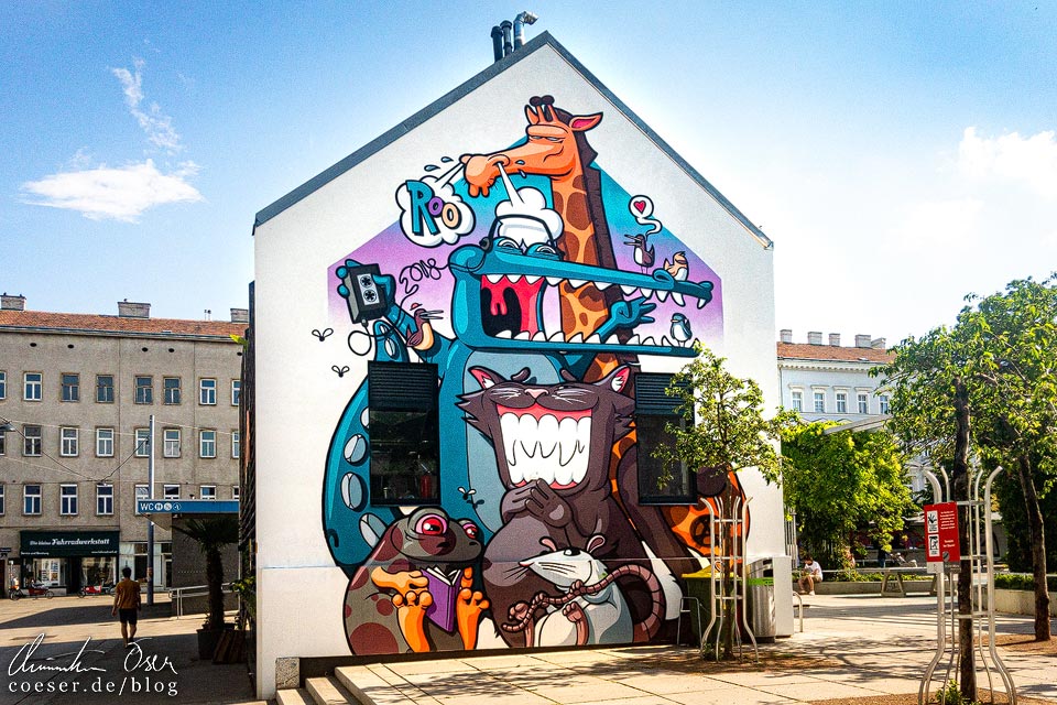 Mural von @roo_art in Wien