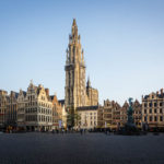 Die Liebfrauenkirche vom Grote Markt in Antwerpen aus gesehen