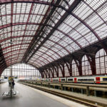 Die Dachkonstruktion im Hauptbahnhof Antwerpen-Centraal