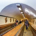 Die Rolltreppe im Sint-Annatunnel in Antwerpen