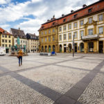 Historische Gebäude auf dem Maxplatz in Bamberg