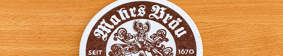 Bierdeckel der Brauerei Mahrs in Bamberg