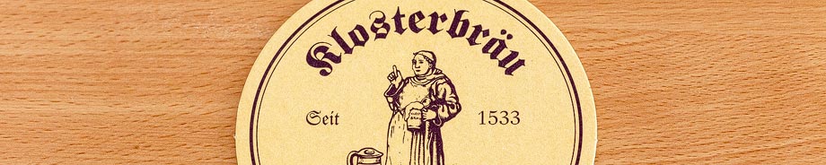 Bierdeckel der Brauerei Klosterbräu in Bamberg