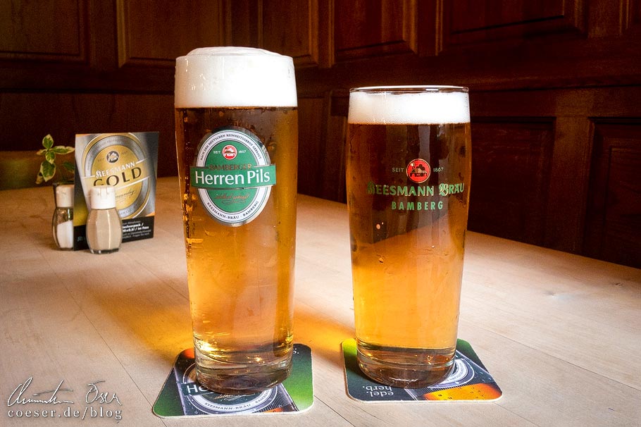 Bamberger Herren Pils und "Sternla" Lager in der Brauerei Keesmann in Bamberg