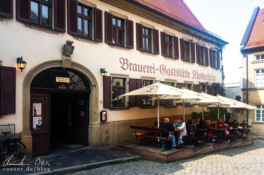 Terrasse vor dem Klosterbräu in Bamberg