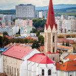 Blick vom Domturm auf die Dominikanerkirche in Košice