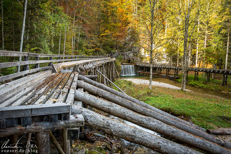 Schautriften (Holztrift) in der Erlebniswelt Mendlingtal