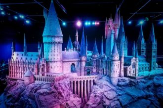 Modell von Schloss Hogwarts in der Harry Potter Warner Bros. Studio Tour London