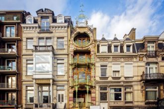 Das Jugendstilgebäude (Art nouveau) Huis Saint-Cyr in Brüssel