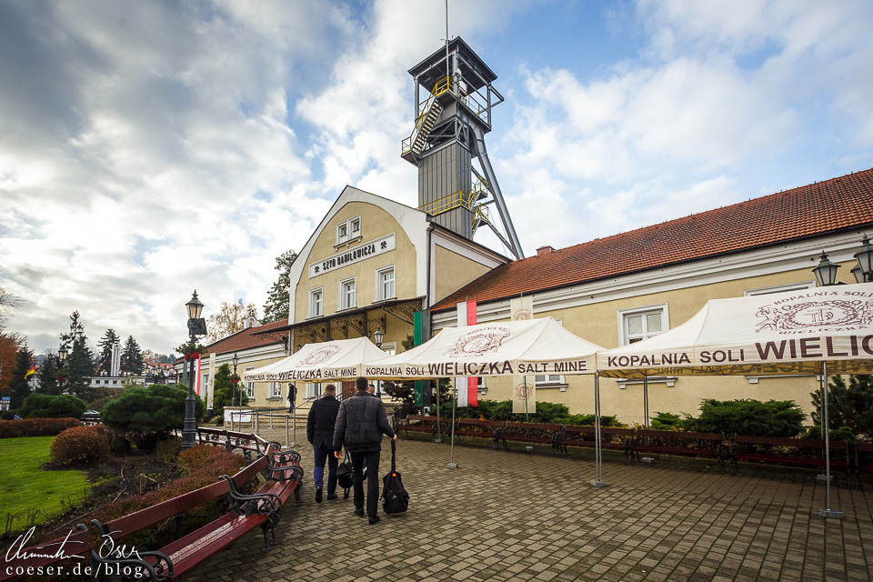 Außenansicht des Salzbergwerks Wieliczka bei Krakau