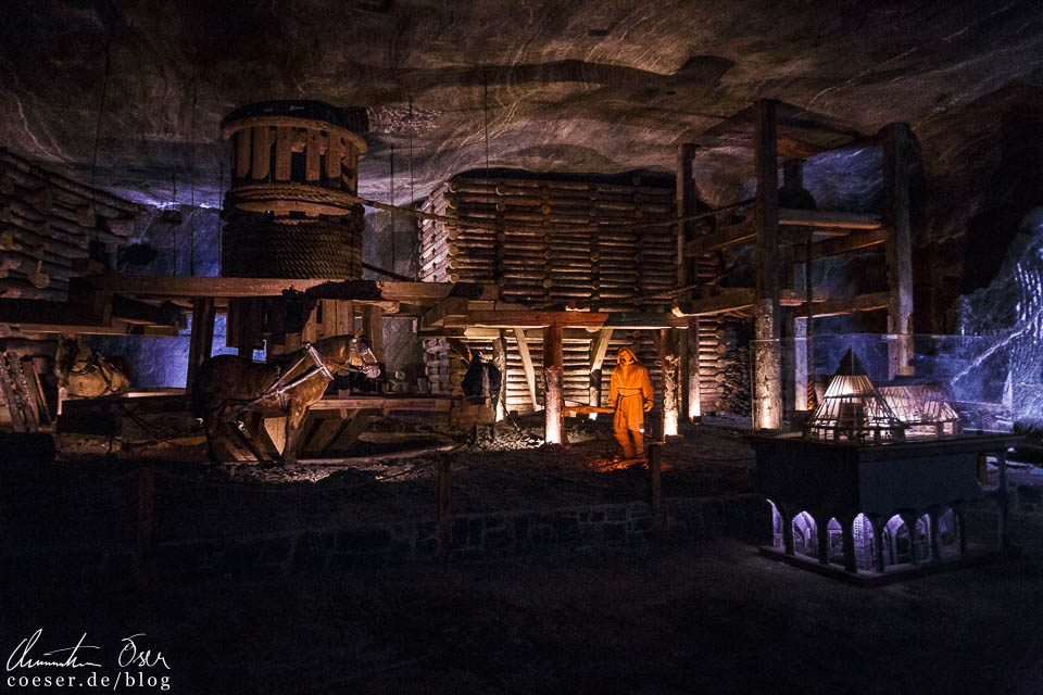 Ausstellung im Salzbergwerk Wieliczka bei Krakau