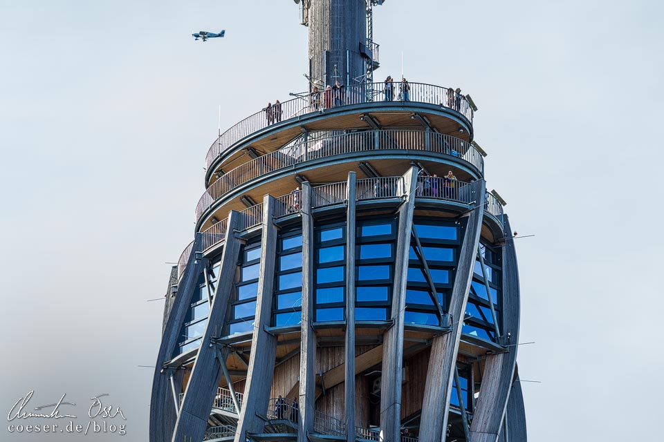 Der Aussichtsturm Pyramidenkogel nahe Klagenfurt am Wörthersee