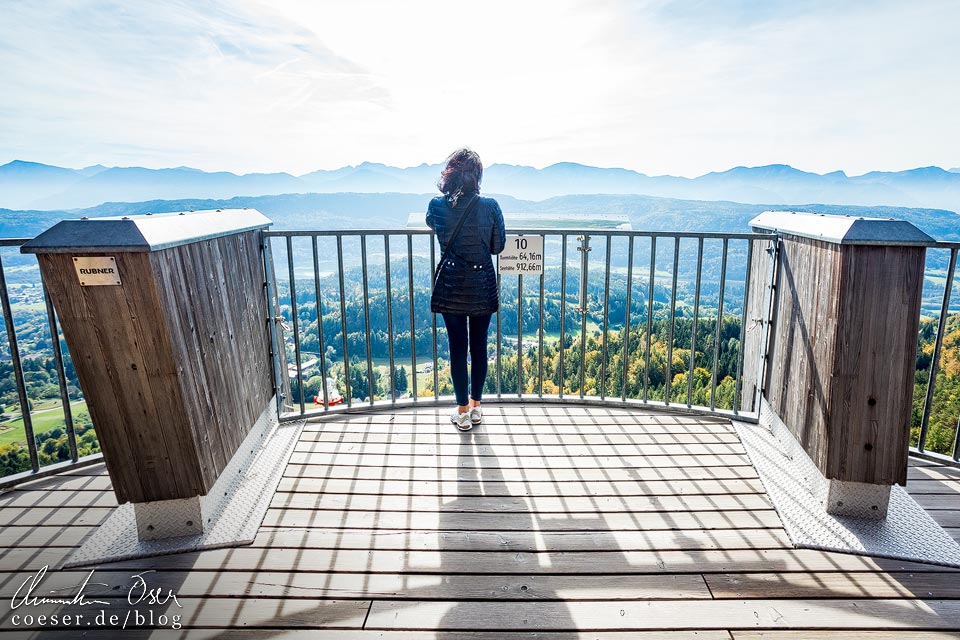 Der Aussichtsturm Pyramidenkogel nahe Klagenfurt am Wörthersee