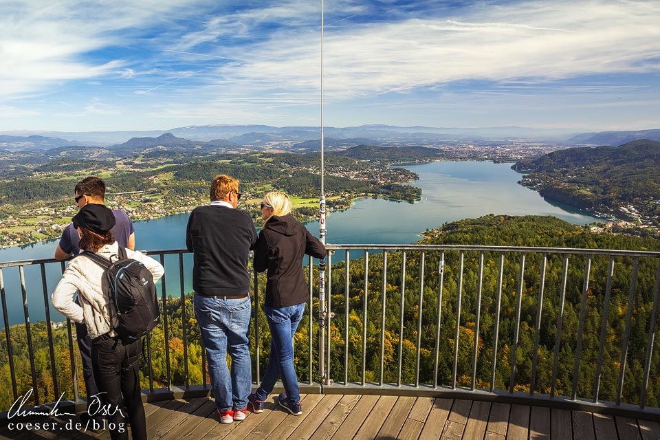 Der Aussichtsturm Pyramidenkogel nahe Klagenfurt am Wörthersee