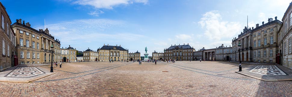 Panorama von Schloss Amalienborg in Kopenhagen