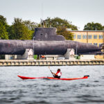 Altes U-Boot während einer Kanalrundfahrt durch Kopenhagen