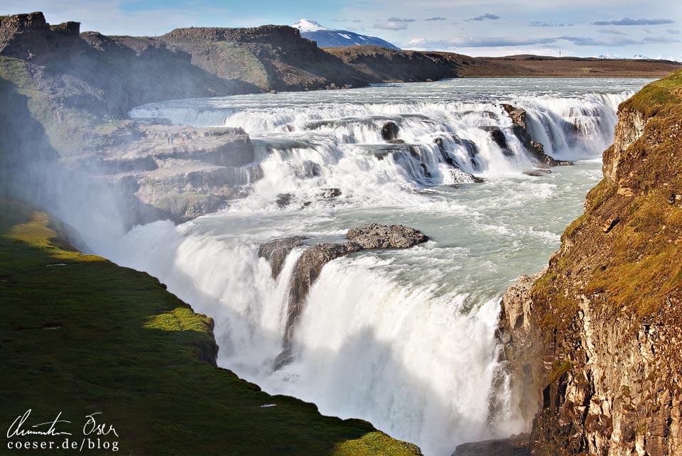 Der Wasserfall Gullfoss in Island