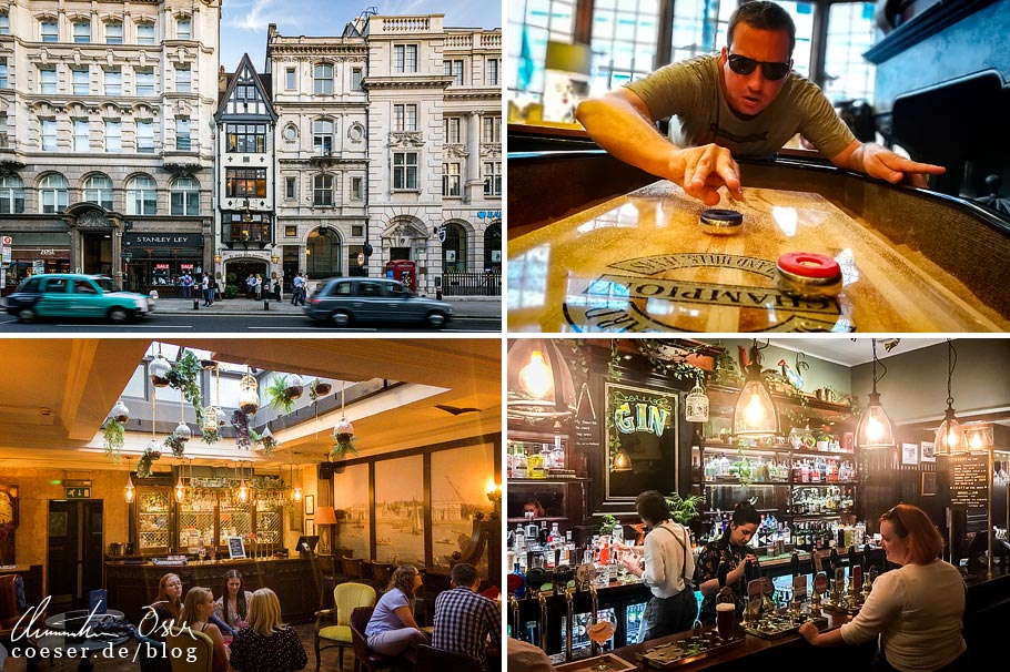 Das Pub Ye Olde Cock Tavern in London