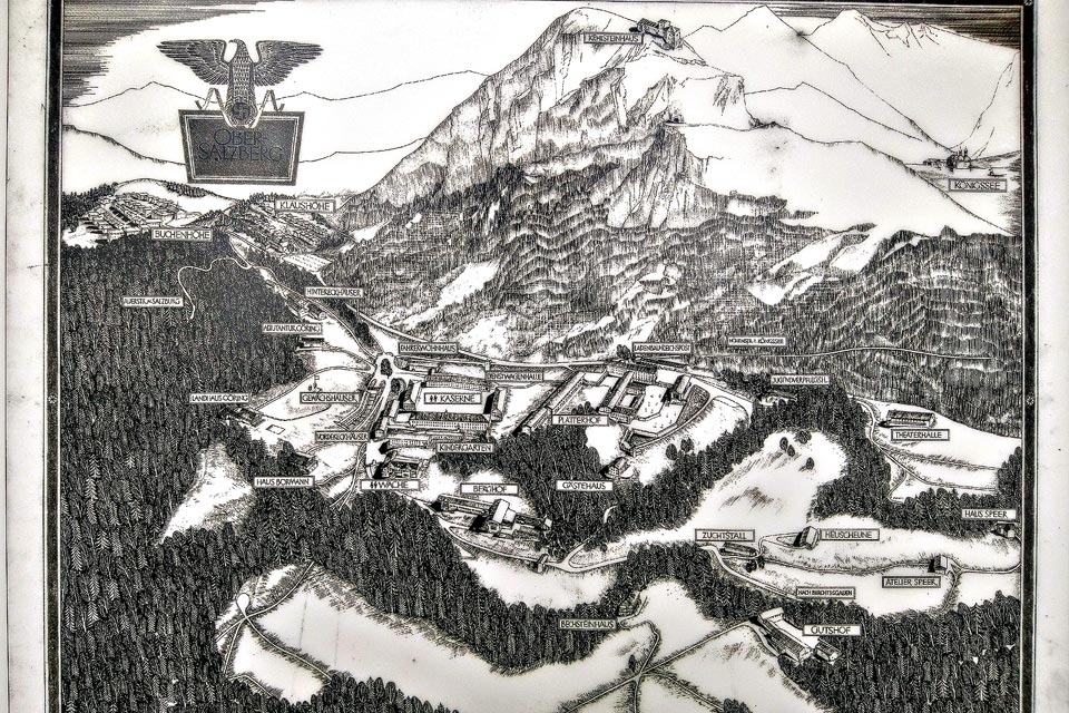 Historische Darstellung in der Dokumentation Obersalzberg in Berchtesgaden