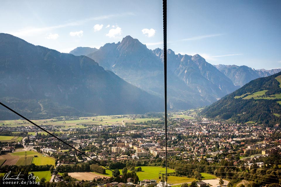 Seilbahn Zettersfeld mit Blick auf die Lienzer Dolomiten