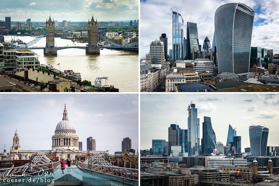 Citytrip nach London: Aussichtspunkte Monument, Millennium Bridge, Tate Modern