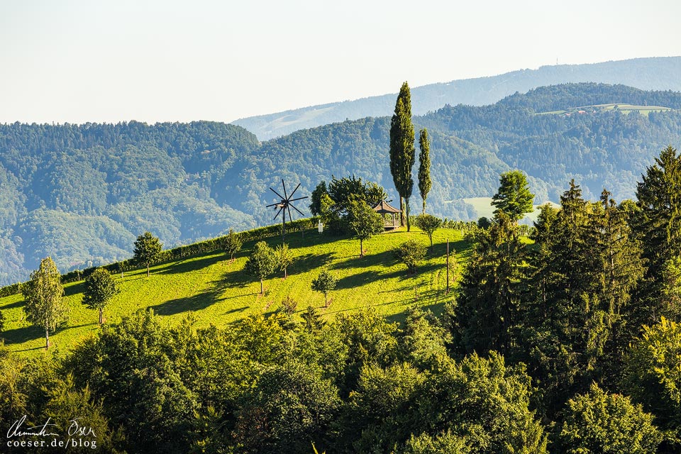 Landschaft mit Weinbergen in der Südsteiermark