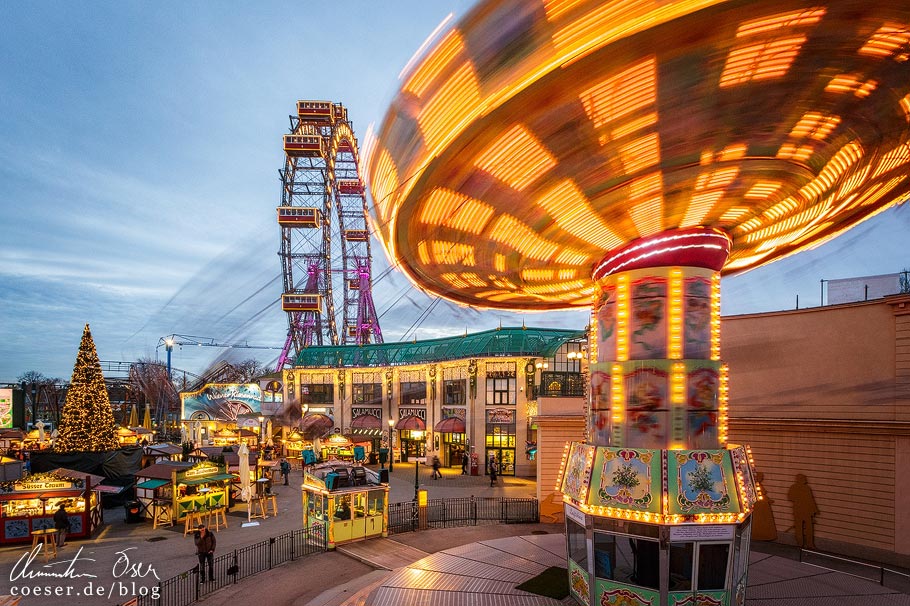 Fotospots Wien: Riesenrad und Kettenkarussell im Prater