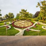 Blumenuhr (L’horloge fleurie) im Jardin Anglais (Englischer Garten) am Genfersee