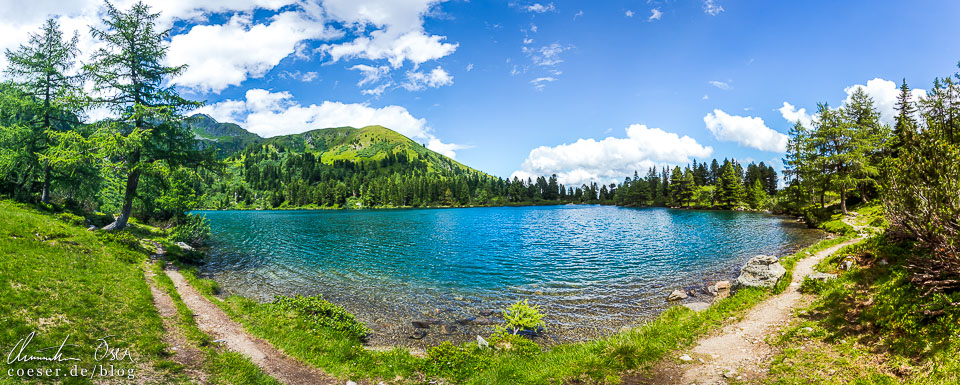 Panorama des Wanderwegs um den Großen Scheibelsee