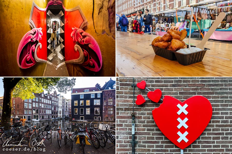 Fotos aus Amsterdam: Trompettersteeg, Kibbeling, Grachten, Fahrräder, Rotlichtviertel