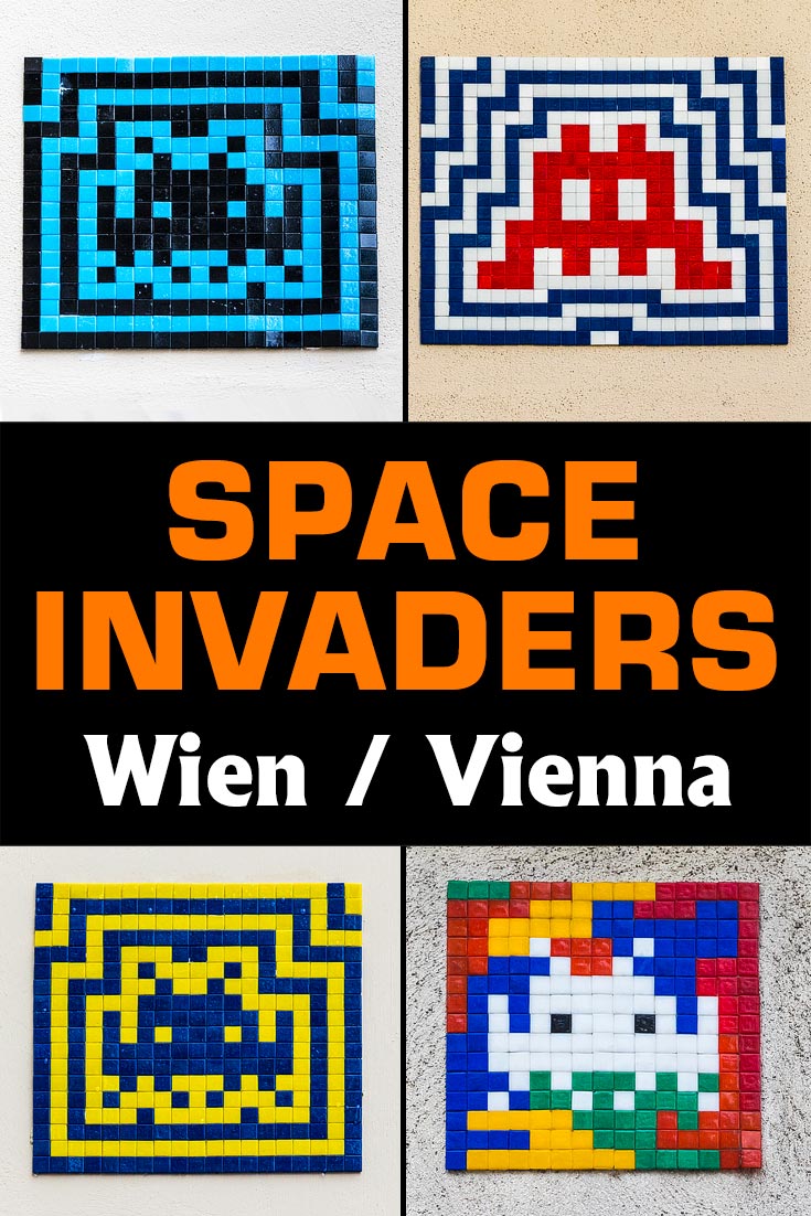 Space Invaders in Wien: Infos über den französischen Künstler Invader und seine 56 Mosaike in der österreichischen Hauptstadt.