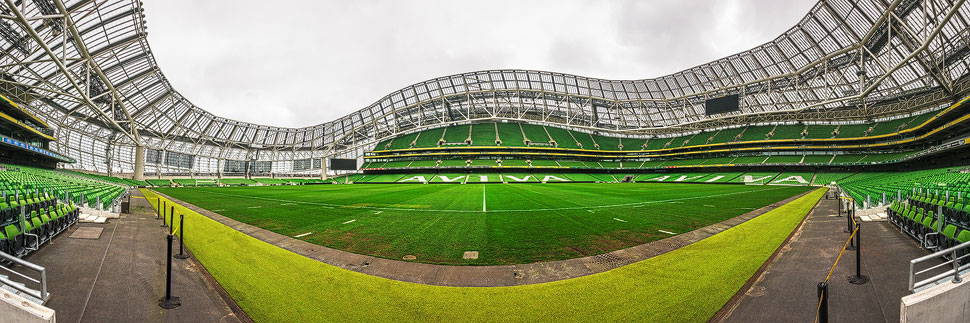 Panorama des Aviva Stadium in Dublin