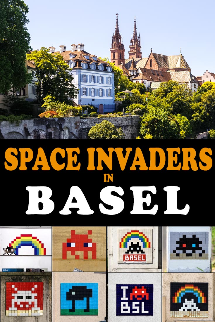 Space Invaders in Basel: Infos und Bilder zu allen 25 Werken des franz. Künstlers Invader plus PDF-Karte mit allen Standorten zum Download.