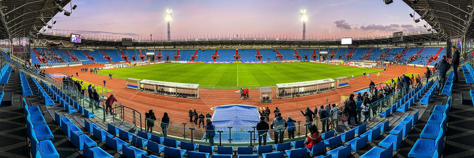 Stadionpanorama des Fußballclubs Baník Ostrava