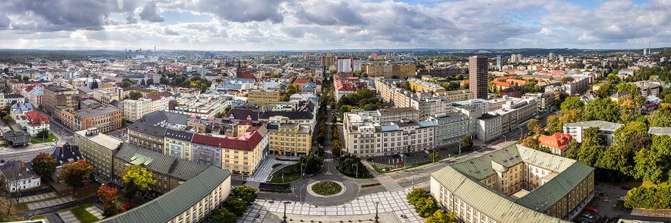 Panorama von Ostrava, Blick vom Neuen Rathaus