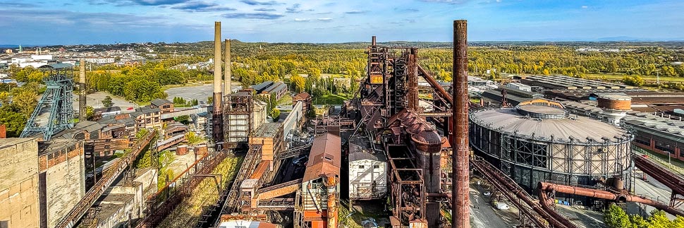 Panorama der Witkowitzer Eisenwerke in Ostrava