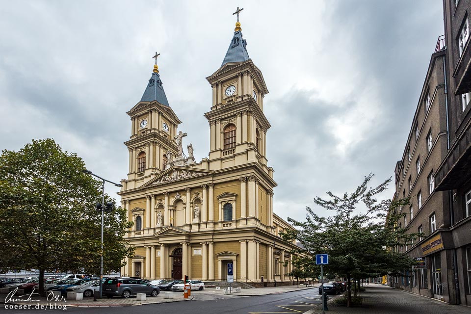 Außenansicht der Kathedrale zum göttlichen Erlöser in Ostrava