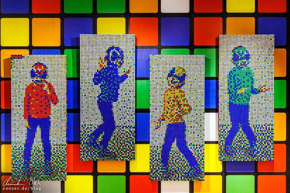 "Rubik Low Fidelity" in der Ausstellung "Invader Rubikcubist" im MIMA Museum in Brüssel