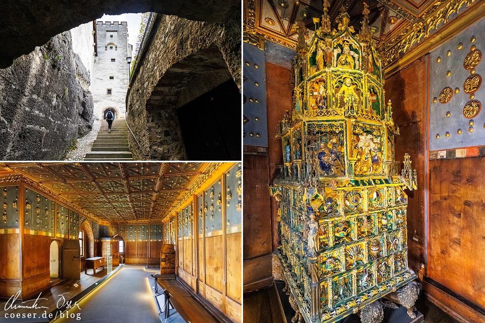 Salzburg Städtereise: Fotos des Fürstensaals in der Festung Hohensalzburg