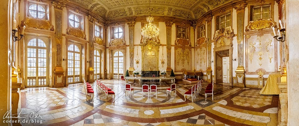 Salzburg Städtereise: Foto des Marmorsaal im Schloss Mirabell