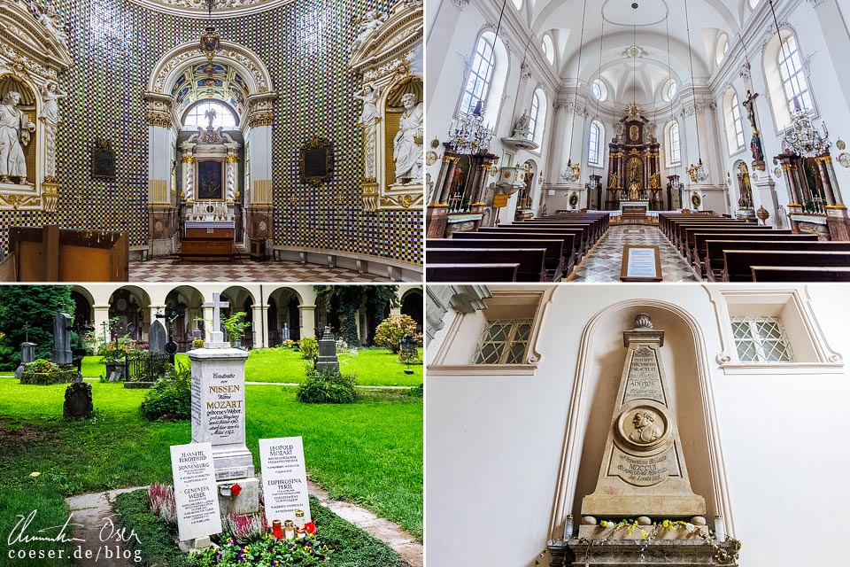 Salzburg Städtereise: Fotos vom Sebastiansfriedhof mit Gabrielskapelle, Sebastianskirche und die Gräber von Mozarts Vater und Paracelsus