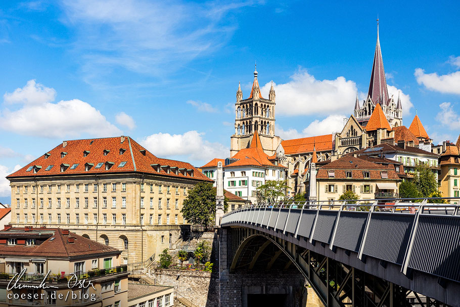 Tipps für eine Städtereise in Europa: Lausanne (Stadtansicht mit Kathedrale)