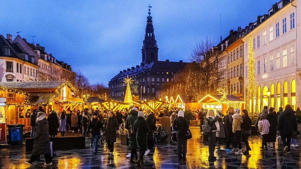 Weihnachtsmarkt auf dem Hojbro Plads in Kopenhagen