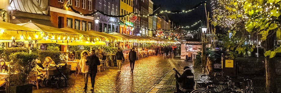 Weihnachtsmarkt am Nyhavn in Kopenhagen