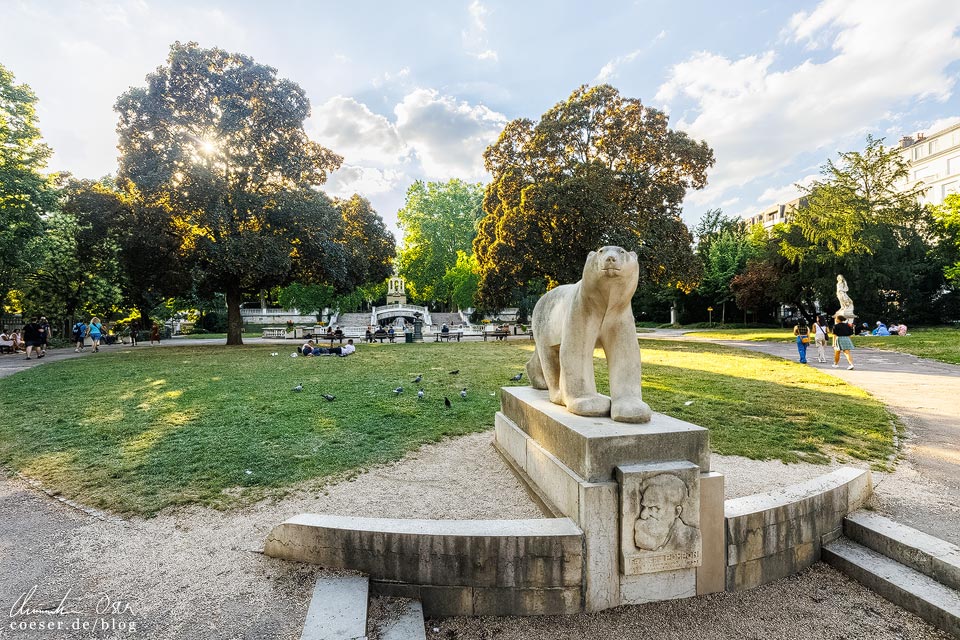 Sehenswürdigkeiten in Dijon: Eisbär im Jardin Darcy