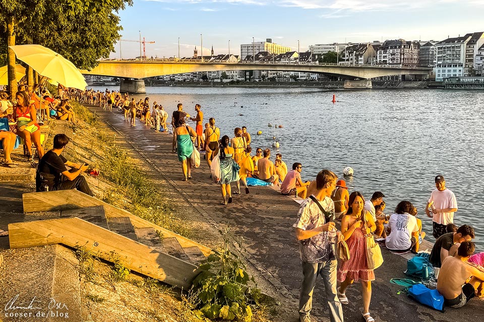 Rheinschwimmen mit Wickelfisch in Basel