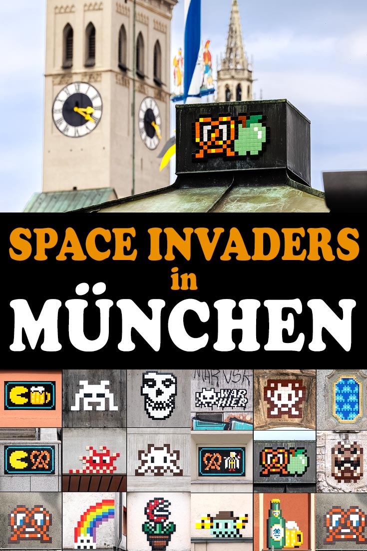 Space Invaders in München: Infos und Bilder zu allen 18 Werken des franz. Künstlers Invader plus PDF-Karte mit allen Standorten zum Download.