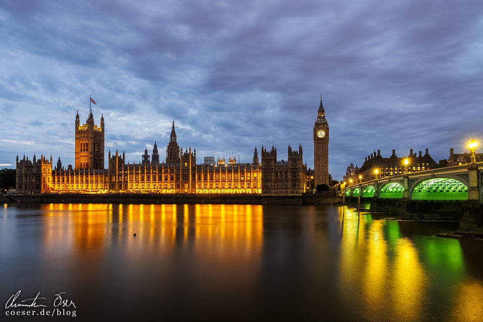 Inspiration für Interrail: Westminster Palace und Big Ben in London