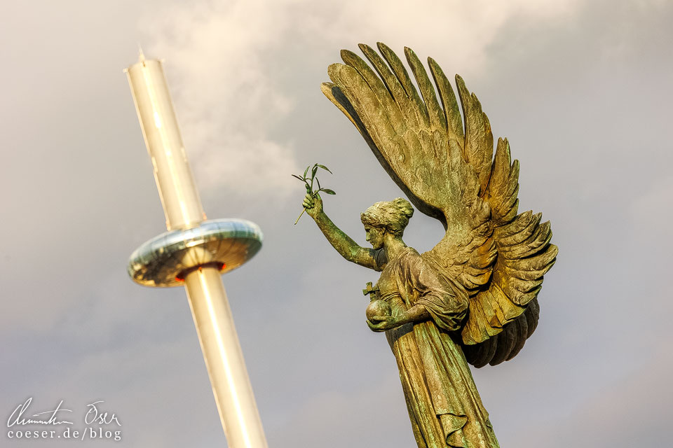 Statue Angel of Peace und Aussichtsturm i360 in Brighton